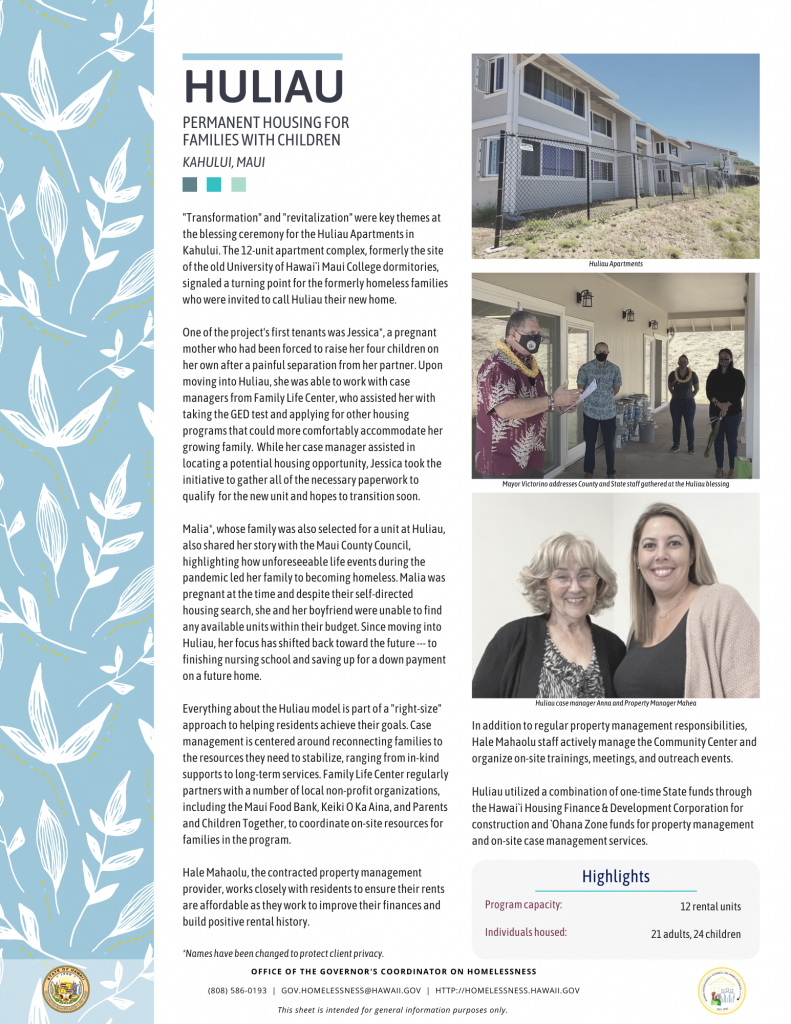 Statewide Office on Homelessness and Housing Solutions (OHHS) The