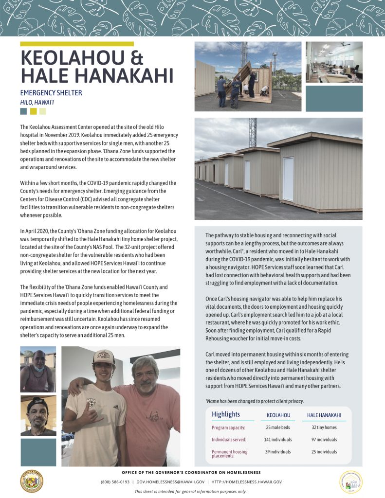 Statewide Office on Homelessness and Housing Solutions (OHHS) Ohana